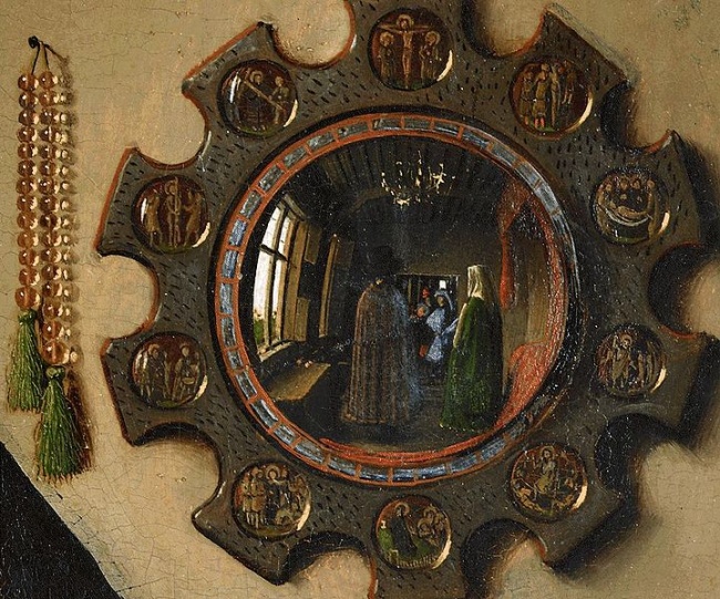 Фрагмент картины Яна Ван Эйка «Портрет Четы Арнольфини» 1434 г.