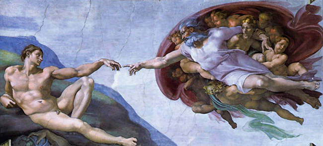Микеланджело «Сотворение Адама»